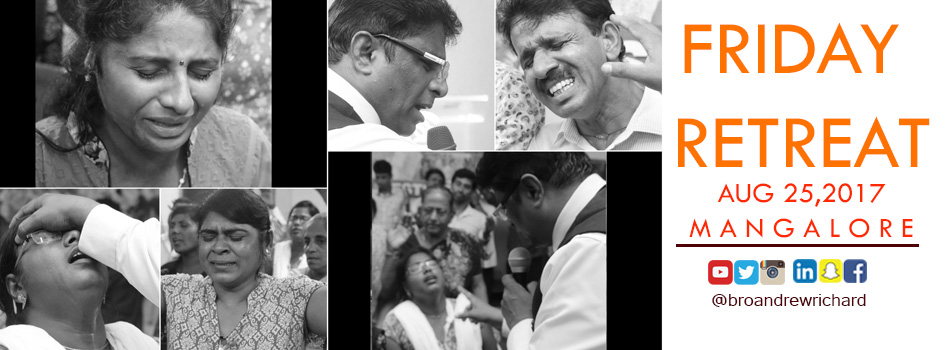 People witnessed Instant Healing, Deliverance and Prophecy during the Friday retreat organized by Grace Ministry in Mangalore. Many witnessed the prophetic hand of God.