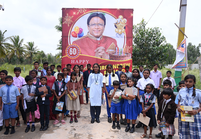 Bro Andrew Richard's 60th Birthday; 50 students offered free education scholarships in Bangalore