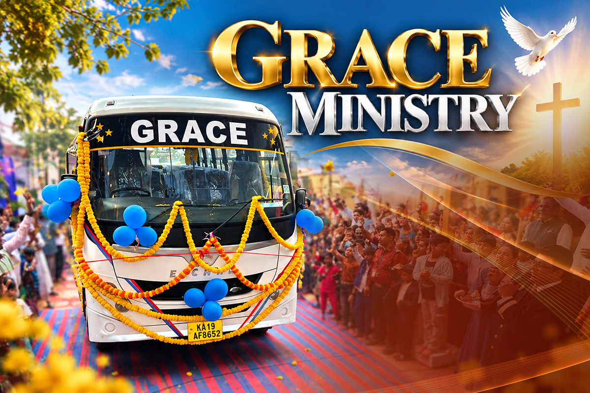 A New Blessing on Wheels: Grace Ministry Receives Brand-New Eicher Bus for Devotees
