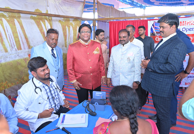 Grace Ministry organises Free Blood Donation and Medical camps with OrbSky Hospital in Bangalore with the inauguration of the Mega prayer centre at Budigere.  Hundreds benefited from free blood donation and medical tests.