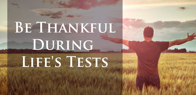 During life’s tests that we must be most thankful about what remains. The gratitude will not erase the struggle and pain, but it will provide a breather just long enough to think outside the box for solutions to our troubles.